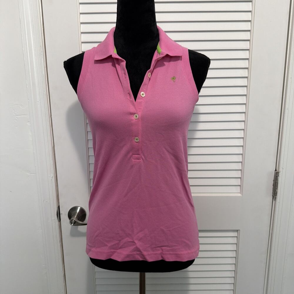 Lilly Pulitzer Pink Sleeveless Polo Top - Size XS